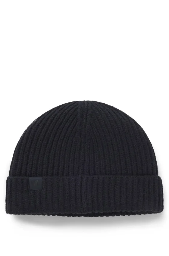 BECKHAM x BOSS beanie hat in virgin wool and cashmere BECKHAM x BOSS beanie hat in virgin wool and cashmere