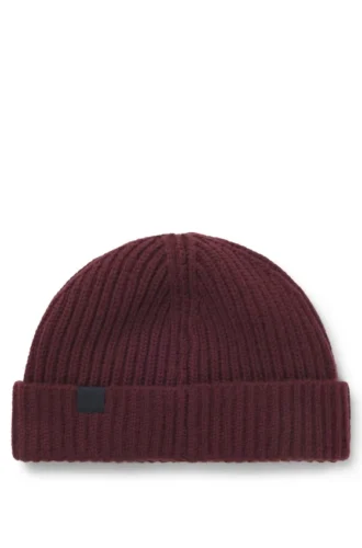 BECKHAM x BOSS beanie hat in virgin wool and cashmere