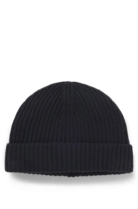 BECKHAM x BOSS beanie hat in virgin wool and cashmere BECKHAM x BOSS beanie hat in virgin wool and cashmere