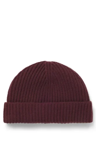 BECKHAM x BOSS beanie hat in virgin wool and cashmere