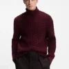 BECKHAM x BOSS cable-knit sweater in wool and cashmere BECKHAM x BOSS cable-knit sweater in wool and cashmere