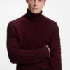BECKHAM x BOSS cable-knit sweater in wool and cashmere BECKHAM x BOSS cable-knit sweater in wool and cashmere