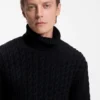 BECKHAM x BOSS cable-knit sweater in wool and cashmere BECKHAM x BOSS cable-knit sweater in wool and cashmere