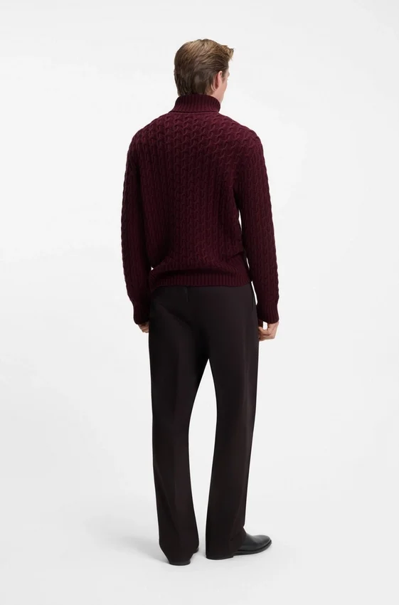 BECKHAM x BOSS cable-knit sweater in wool and cashmere BECKHAM x BOSS cable-knit sweater in wool and cashmere
