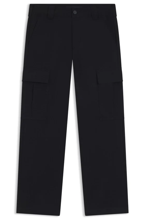 BECKHAM x BOSS cargo trousers in micro-patterned cotton BECKHAM x BOSS cargo trousers in micro-patterned cotton