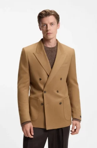 BECKHAM x BOSS double-breasted jacket in wool and cashmere