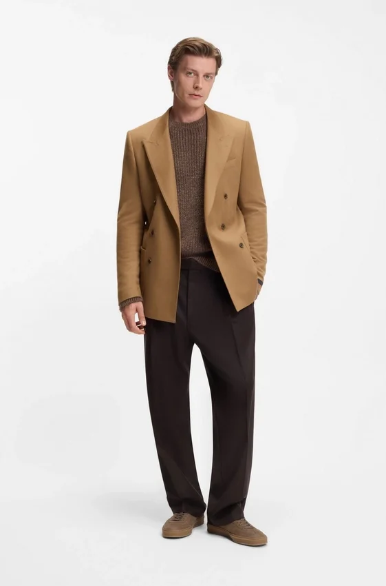 BECKHAM x BOSS double-breasted jacket in wool and cashmere BECKHAM x BOSS double-breasted jacket in wool and cashmere