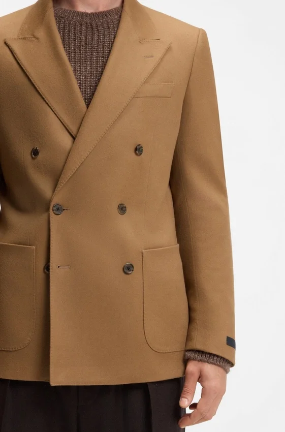 BECKHAM x BOSS double-breasted jacket in wool and cashmere BECKHAM x BOSS double-breasted jacket in wool and cashmere