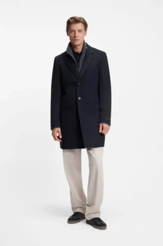 BECKHAM x BOSS formal coat in virgin wool and cashmere