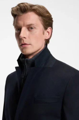 BECKHAM x BOSS formal coat in virgin wool and cashmere