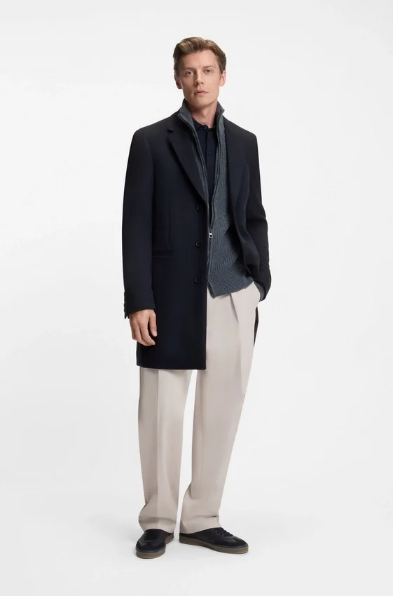 BECKHAM x BOSS formal coat in virgin wool and cashmere BECKHAM x BOSS formal coat in virgin wool and cashmere