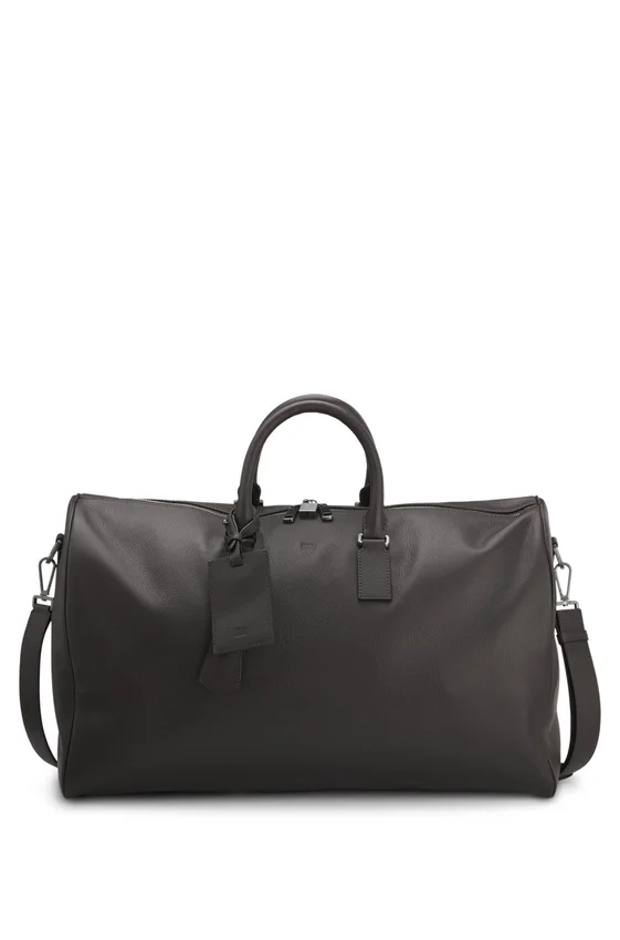 BECKHAM x BOSS holdall in grained leather BECKHAM x BOSS holdall in grained leather
