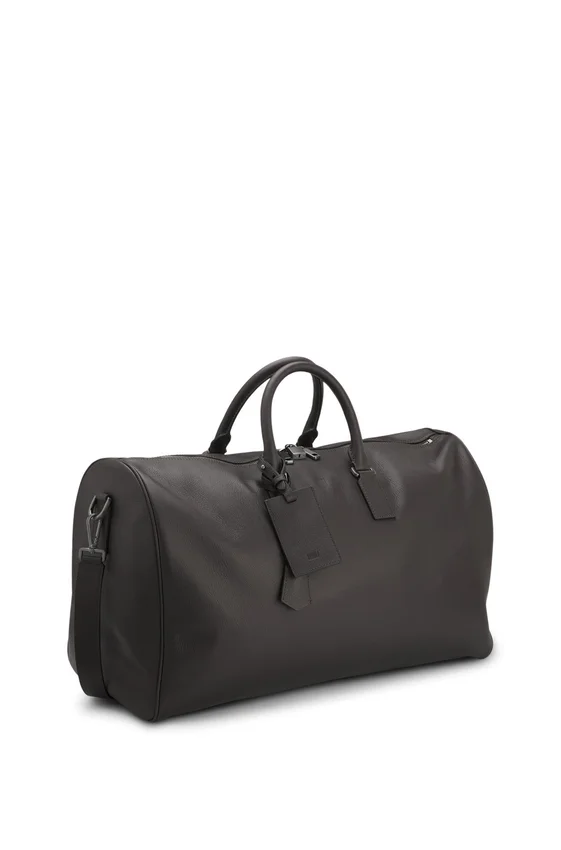 BECKHAM x BOSS holdall in grained leather BECKHAM x BOSS holdall in grained leather
