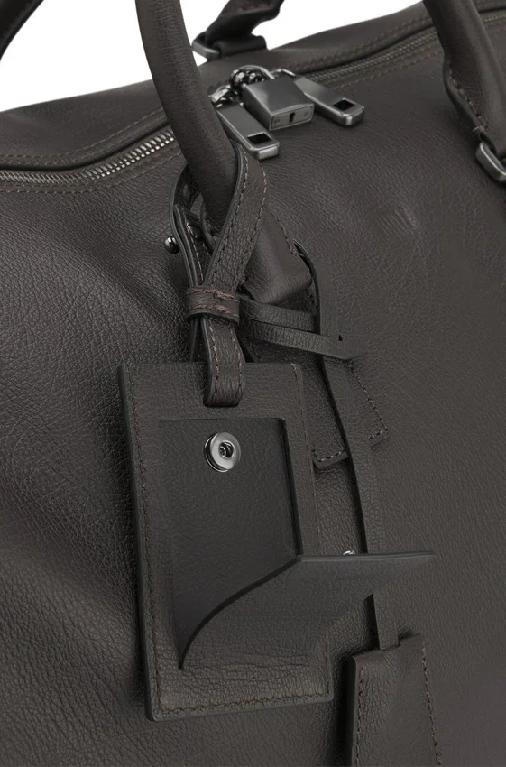 BECKHAM x BOSS holdall in grained leather BECKHAM x BOSS holdall in grained leather