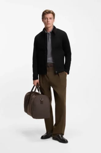 BECKHAM x BOSS jacket in black rigid denim
