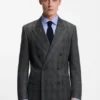 BECKHAM x BOSS jacket in checked virgin wool BECKHAM x BOSS jacket in checked virgin wool