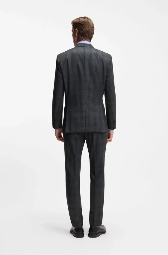 BECKHAM x BOSS jacket in checked virgin wool BECKHAM x BOSS jacket in checked virgin wool