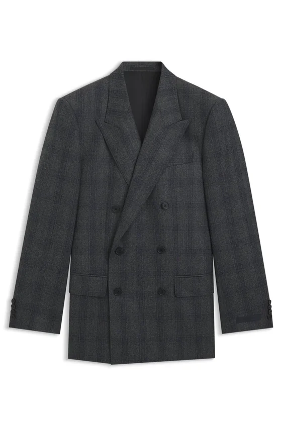 BECKHAM x BOSS jacket in checked virgin wool BECKHAM x BOSS jacket in checked virgin wool