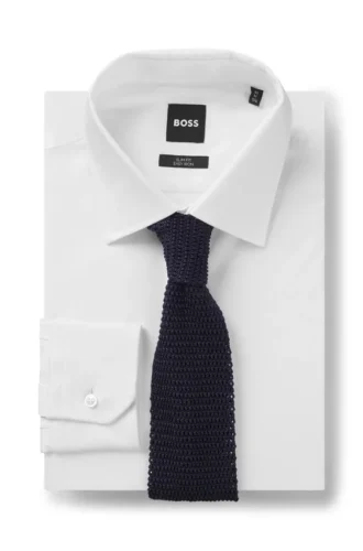 BECKHAM x BOSS knit tie in silk