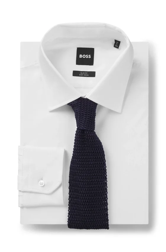 BECKHAM x BOSS knit tie in silk BECKHAM x BOSS knit tie in silk