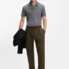 BECKHAM x BOSS micro-patterned trousers in cotton BECKHAM x BOSS micro-patterned trousers in cotton