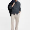 BECKHAM x BOSS micro-patterned trousers in cotton BECKHAM x BOSS micro-patterned trousers in cotton