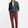 BECKHAM x BOSS micro-patterned trousers in cotton BECKHAM x BOSS micro-patterned trousers in cotton