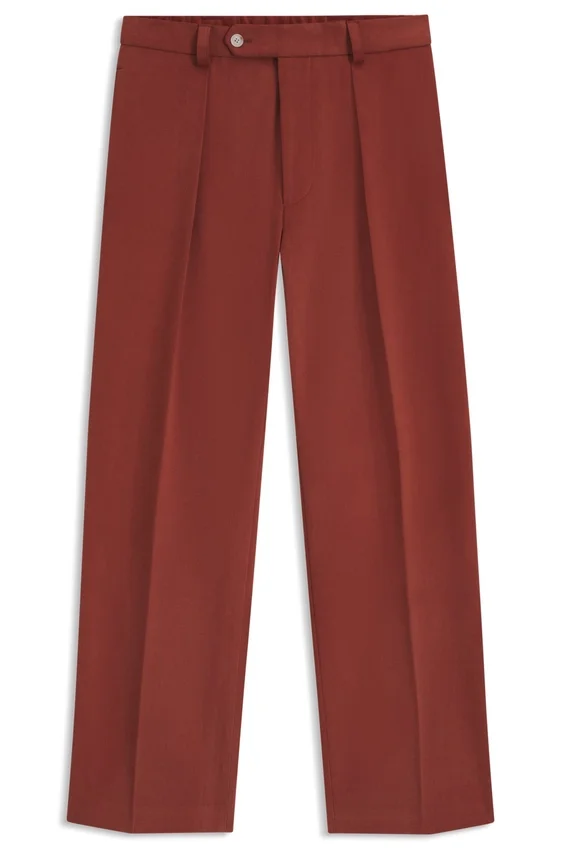 BECKHAM x BOSS micro-patterned trousers in cotton BECKHAM x BOSS micro-patterned trousers in cotton