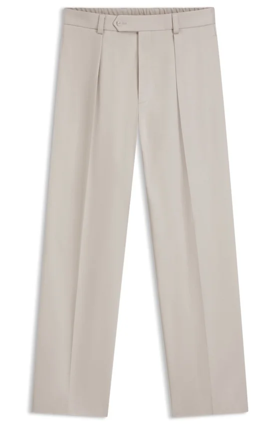 BECKHAM x BOSS micro-patterned trousers in cotton BECKHAM x BOSS micro-patterned trousers in cotton