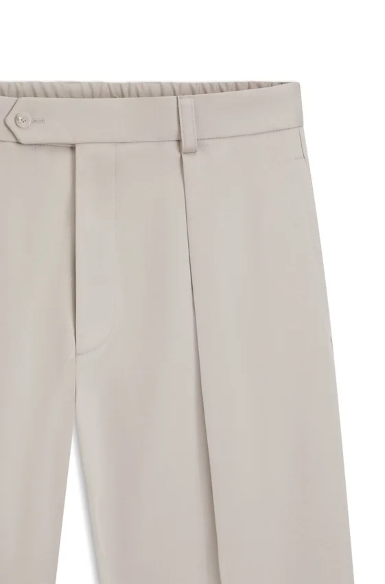 BECKHAM x BOSS micro-patterned trousers in cotton BECKHAM x BOSS micro-patterned trousers in cotton