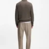 BECKHAM x BOSS mouliné-rib sweater with polo collar BECKHAM x BOSS mouliné-rib sweater with polo collar