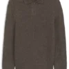 BECKHAM x BOSS mouliné-rib sweater with polo collar BECKHAM x BOSS mouliné-rib sweater with polo collar