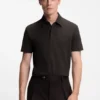 BECKHAM x BOSS polo shirt in cotton and silk