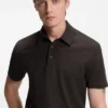 BECKHAM x BOSS polo shirt in cotton and silk
