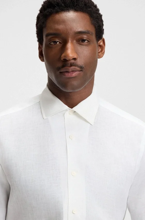 BECKHAM x BOSS regular-fit-shirt in linen BECKHAM x BOSS regular-fit-shirt in linen