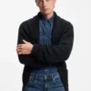 BECKHAM x BOSS relaxed-fit cardigan in wool and cashmere BECKHAM x BOSS relaxed-fit cardigan in wool and cashmere