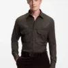 BECKHAM x BOSS relaxed-fit shirt in virgin wool BECKHAM x BOSS relaxed-fit shirt in virgin wool