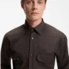 BECKHAM x BOSS relaxed-fit shirt in virgin wool BECKHAM x BOSS relaxed-fit shirt in virgin wool