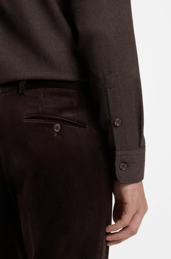 BECKHAM x BOSS relaxed-fit shirt in virgin wool BECKHAM x BOSS relaxed-fit shirt in virgin wool