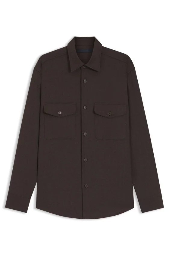 BECKHAM x BOSS relaxed-fit shirt in virgin wool BECKHAM x BOSS relaxed-fit shirt in virgin wool