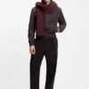BECKHAM x BOSS scarf in virgin wool and cashmere BECKHAM x BOSS scarf in virgin wool and cashmere