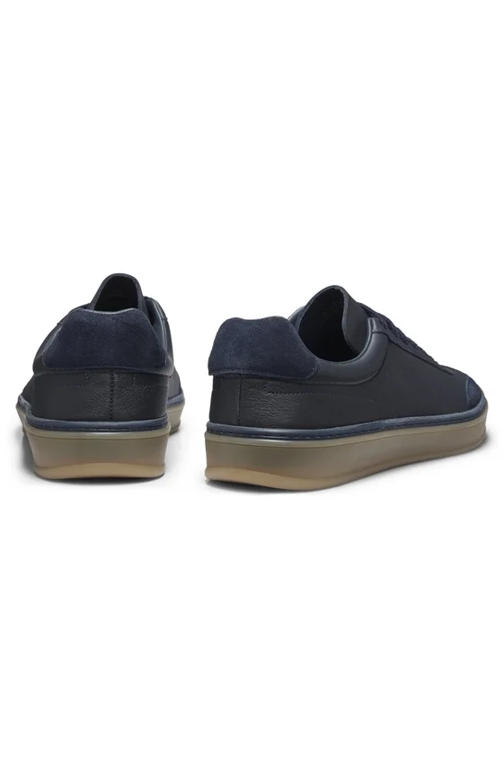 BECKHAM x BOSS suede-trim trainers in grained leather BECKHAM x BOSS suede-trim trainers in grained leather
