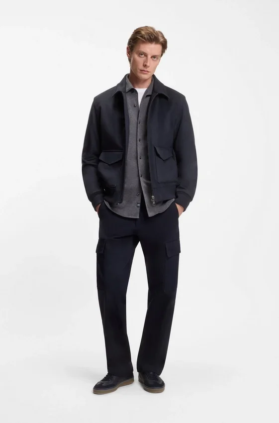 BECKHAM x BOSS zip jacket in wool and cashmere BECKHAM x BOSS zip jacket in wool and cashmere