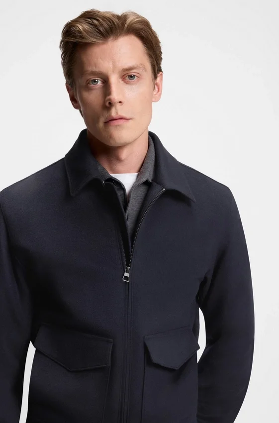 BECKHAM x BOSS zip jacket in wool and cashmere BECKHAM x BOSS zip jacket in wool and cashmere