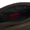 Belt bag with antique-effect logo plaque