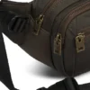 Belt bag with antique-effect logo plaque