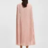 Belted dress in crinkle chiffon