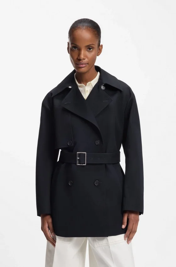 Belted trench coat in cotton Belted trench coat in cotton