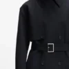 Belted trench coat in cotton Belted trench coat in cotton