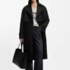 Belted trench coat in stretch cotton Belted trench coat in stretch cotton